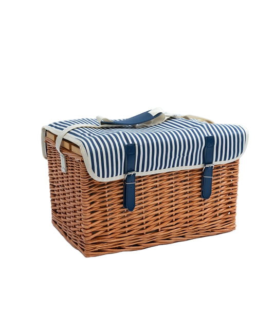 HM Signature Navy Stripe 4-Person Picnic Basket Set