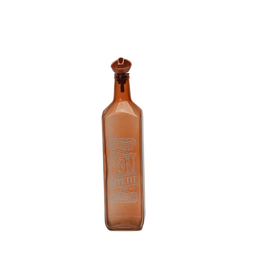 HM Signature Bon Appetit Amber Glass Oil Bottle