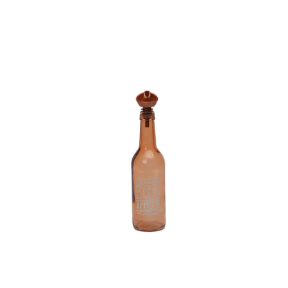 HM Signature Bon Appetit Amber Glass Round Oil Bottle