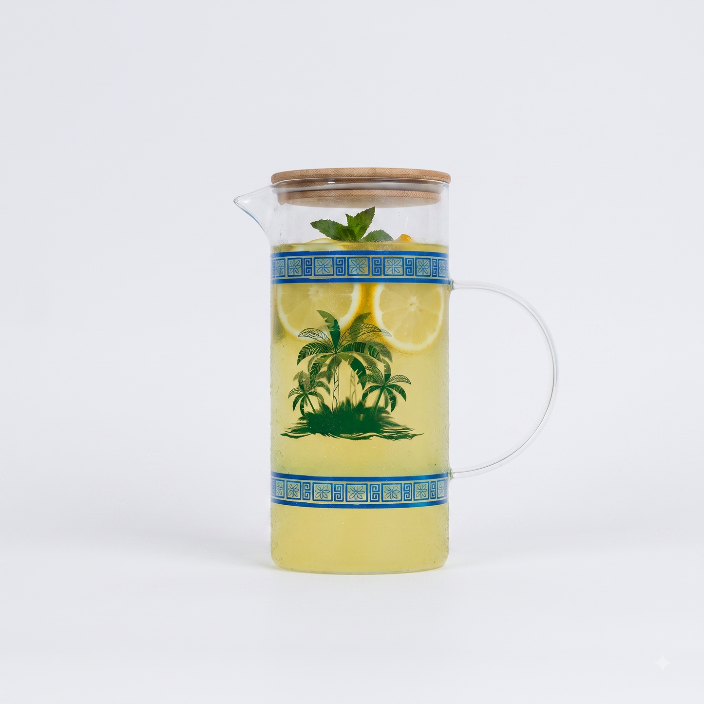 HM Signature Palm Island Glass Pitcher