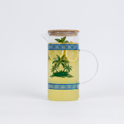 HM Signature Palm Island Glass Pitcher