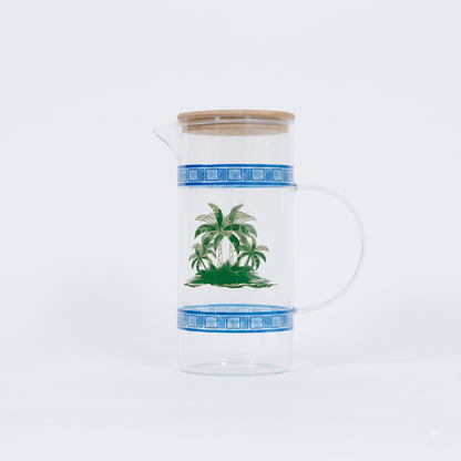 HM Signature Palm Island Glass Pitcher