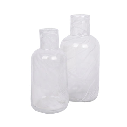 HM Signature Marbled Glass Vase Set (Set of 2)