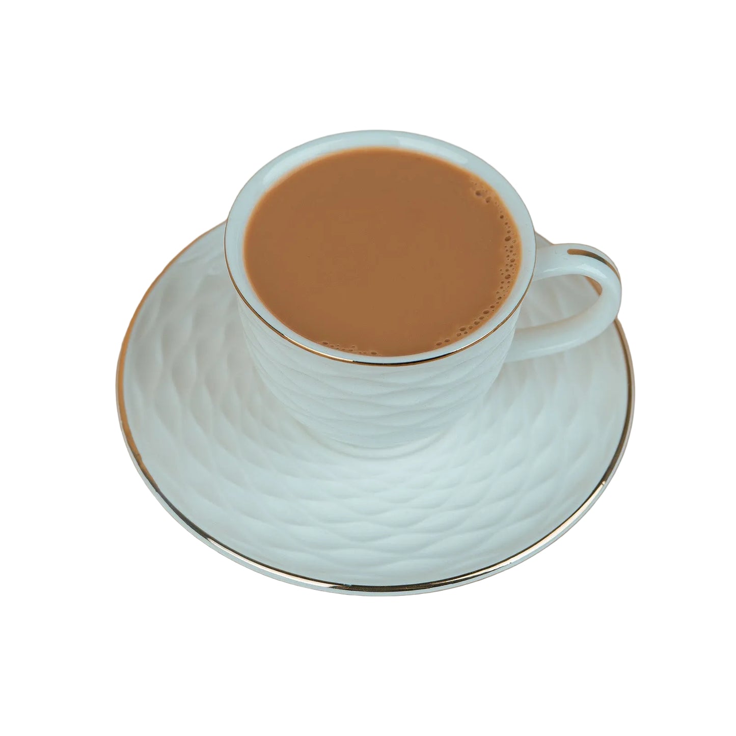 Wave Rim Turkish Coffee Cup & Saucer