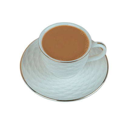 Wave Rim Turkish Coffee Cup & Saucer