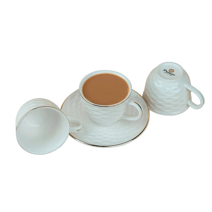 Wave Rim Turkish Coffee Cup & Saucer