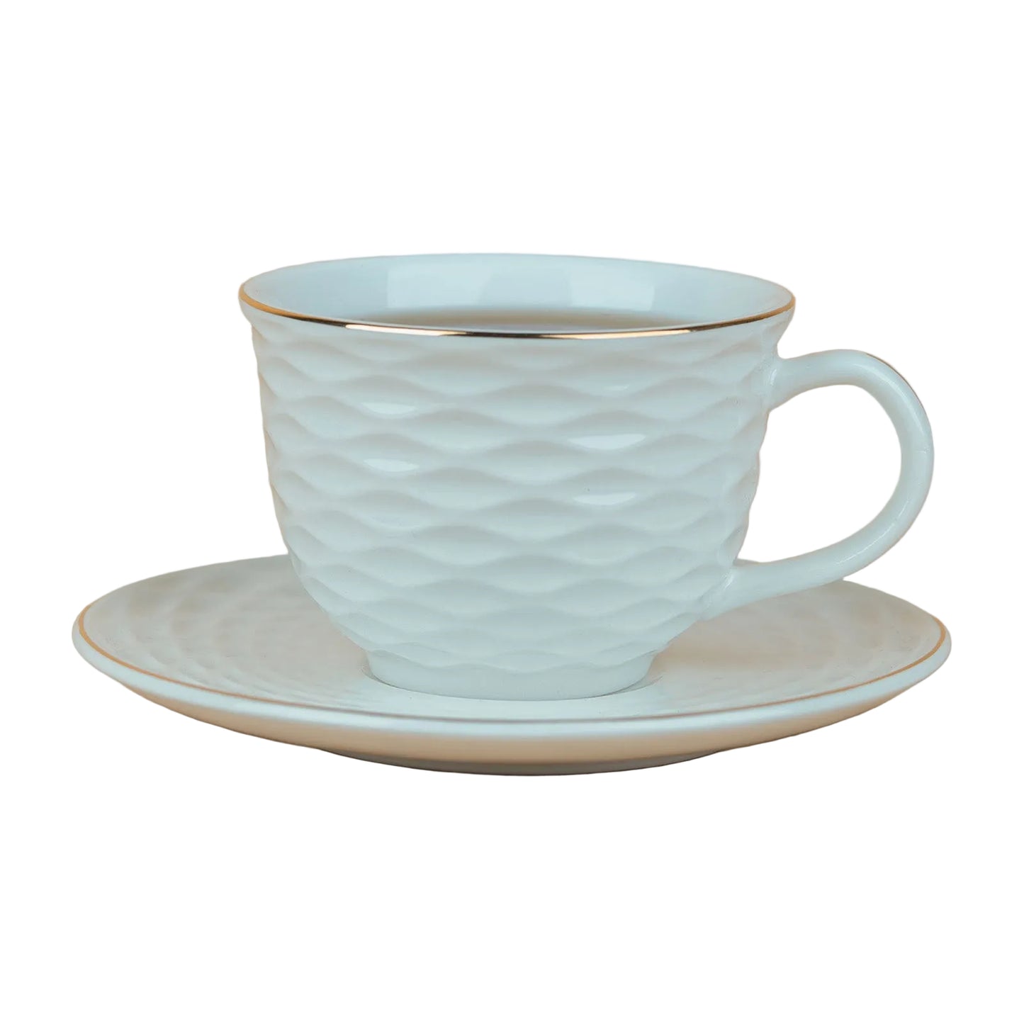 Wave Rim Classic Teacup & Saucer