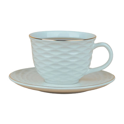 Wave Rim Classic Teacup & Saucer