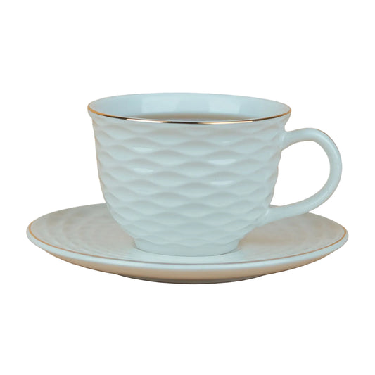 Wave Rim Classic Teacup & Saucer