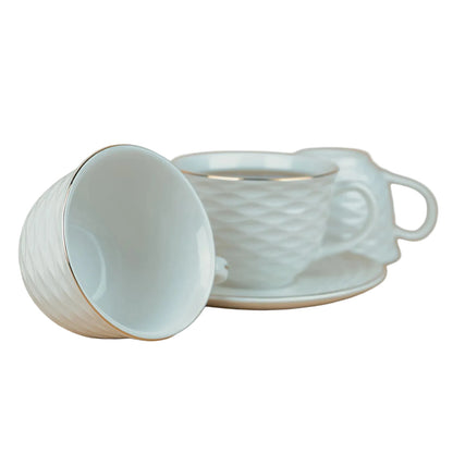 Wave Rim Classic Teacup & Saucer