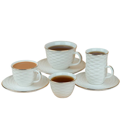 Dallah Addar Wave Rim Tea Cup & Saucer