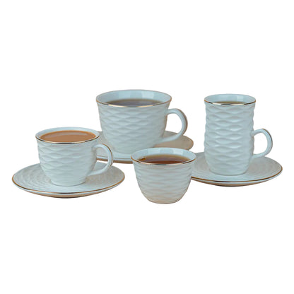 Dallah Addar Wave Rim Tea Cup & Saucer