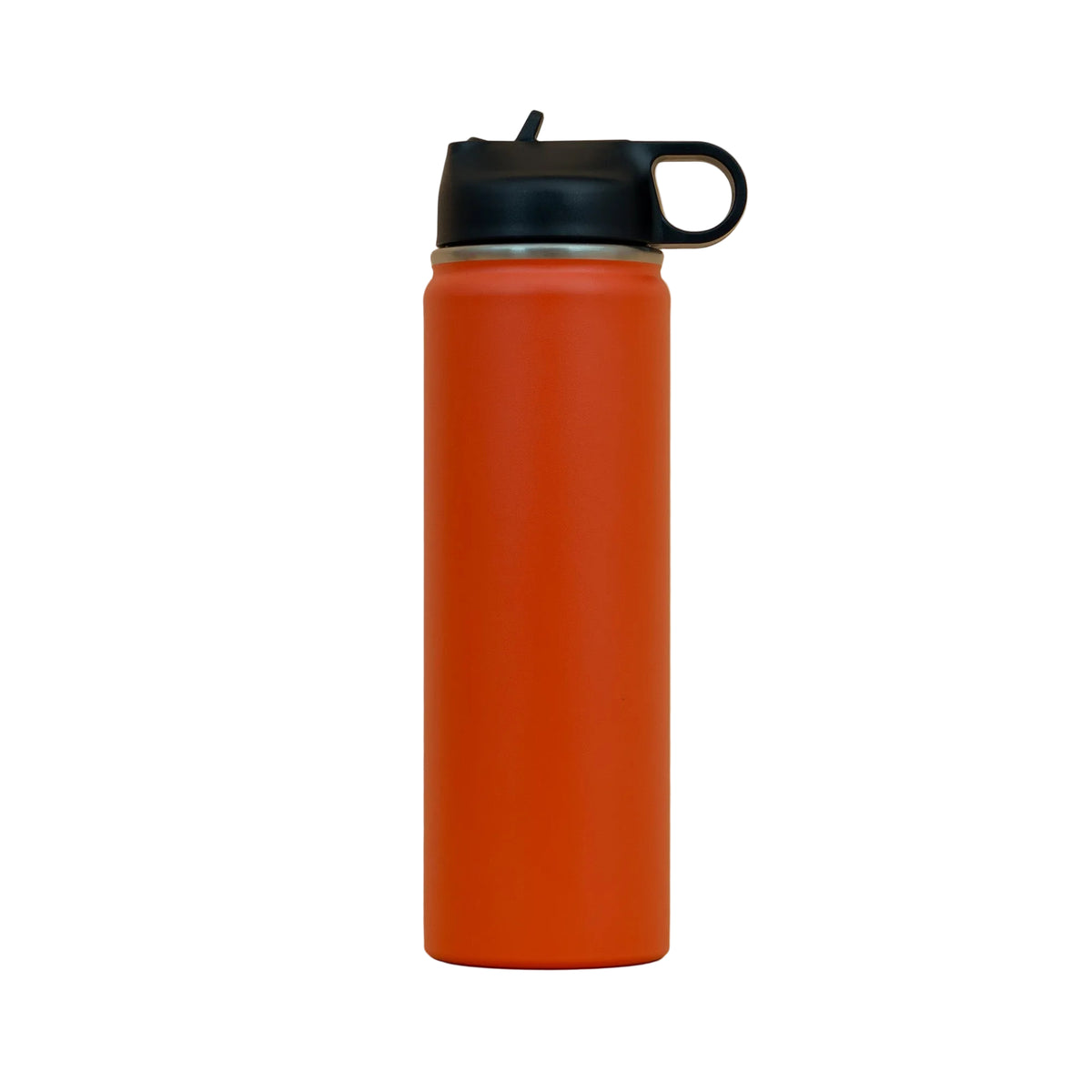 Orange insulated bottle front view